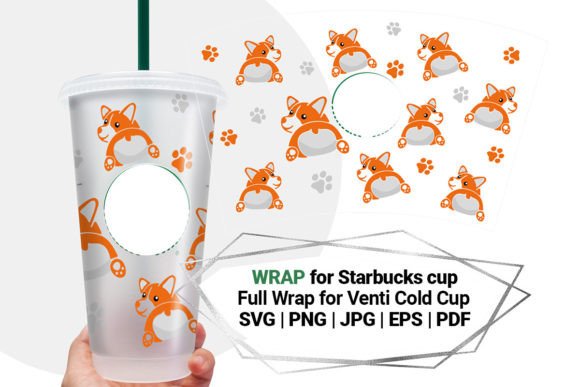 Corgi Wrap Graphics for Crafts & Branding