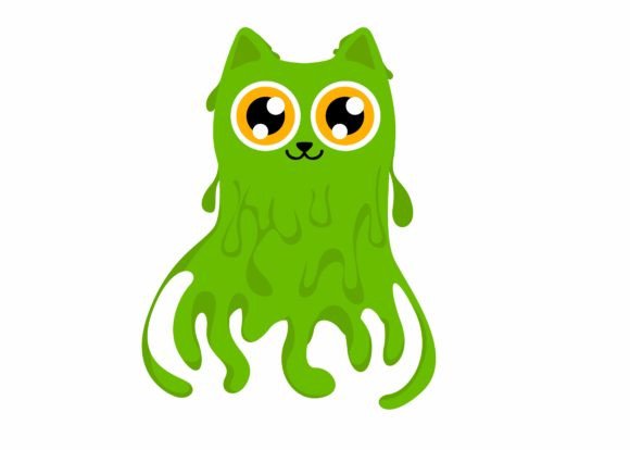 Cute Green Slime Cat SVG for Crafts & Graphics