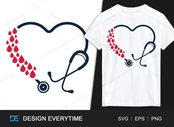 Graphics & Crafts: Stethoscope Heart SVG