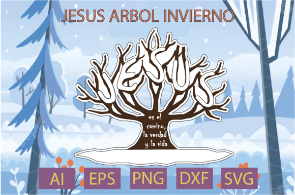 Jesús Árbol Invierno: T-Shirt Designs & Branding