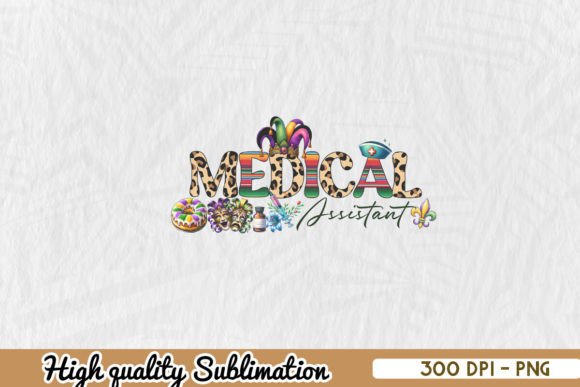 Medical Assistant Mardi Gras PNG for Crafts & Graphics