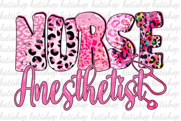 Nurse Anesthetist Leopard Graphics for Crafts