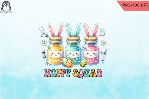 Nurse Hoppy Squad Easter Bunny PNG for Crafts & Graphics