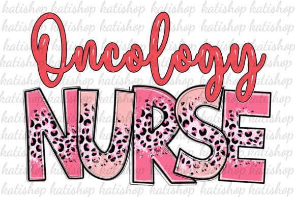 Oncology Nurse Pink Leopard Graphics for Crafts