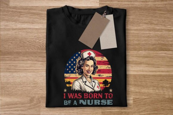 Patriotic American Flag Tshirt, Nurse Graphics & Crafts