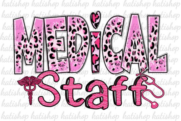 Pink Medical Leopard Graphics for Crafts