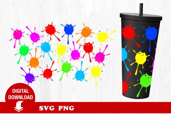 Review: Paint. Tumbler Svg. Spots. Сat for Embroidery