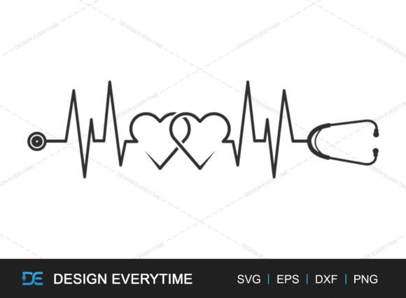 Stethoscope Heart SVG for Crafts & Graphics